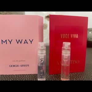 2 Fragrance Samples: Armani & Valentino